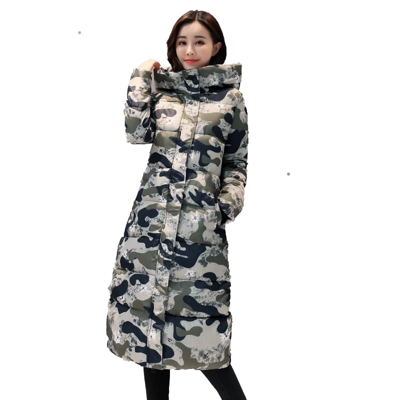 Зимнее пальто для женщин с хлопковой подкладкой одежда длинного размера плюс