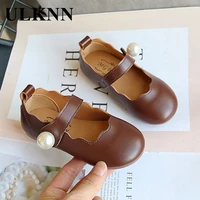 ulknn girls small leather shoes 2021 autumn new fashion childrens princess dance shoes kids performance pearl shoes