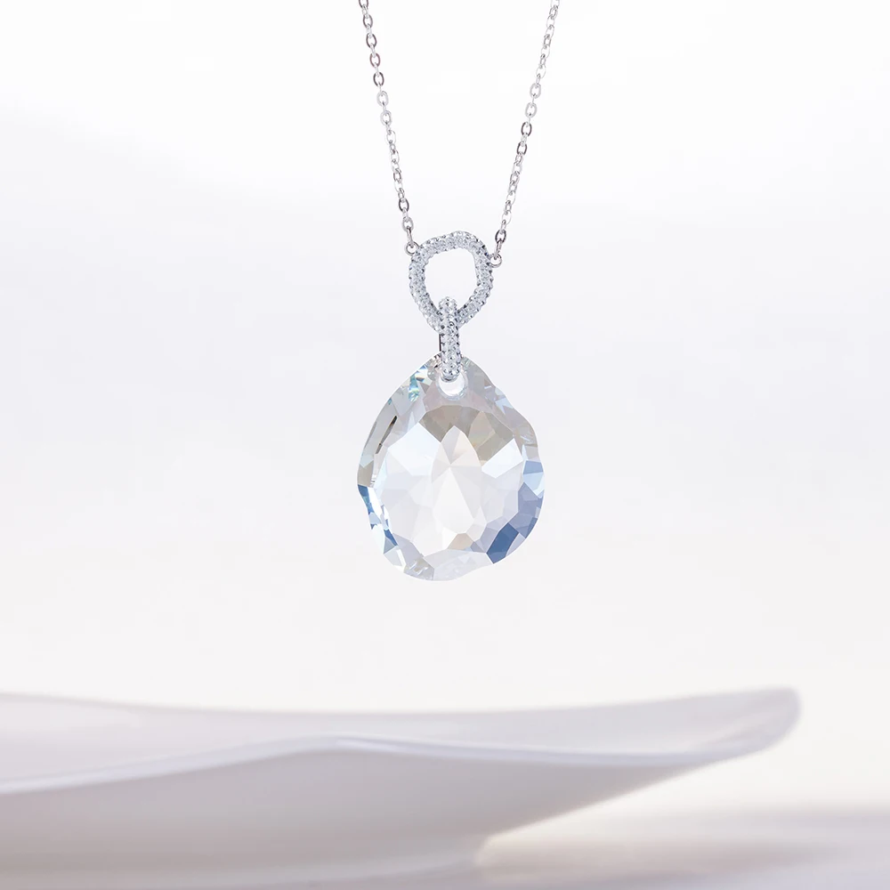 

Blue Crystal Texture Necklace Free Shipping High Quality Original Copy 1:1