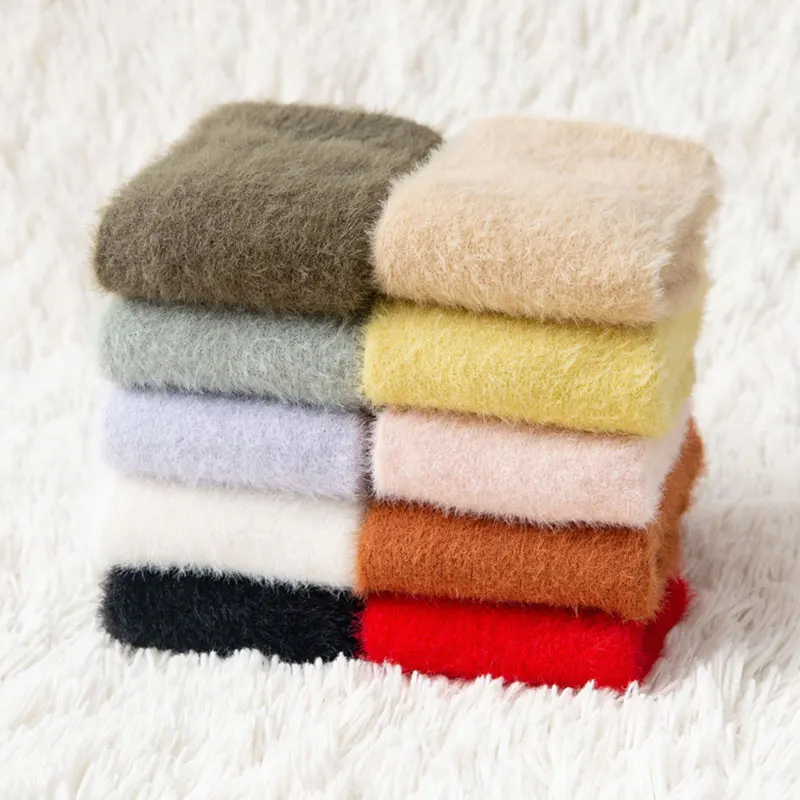 Теплые флисовые Носки с разрезами на носках зимние женские носки-шлепанцы двумя