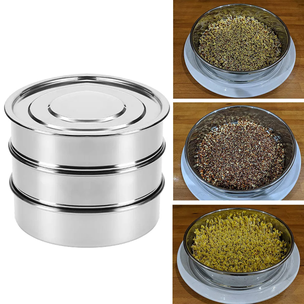 

Hydroponics Seed Germination Tray Sprout Plate Grow Nursery Vegetable Seedling Pot Sprouter Planting Pot Tier Mesh Sprouting Lid