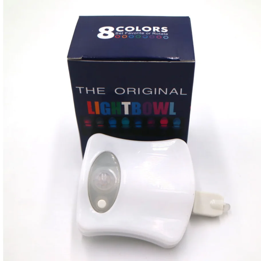 PIR датчик движения светодиодный светильник для унитаза Ночной водонепроницаемый