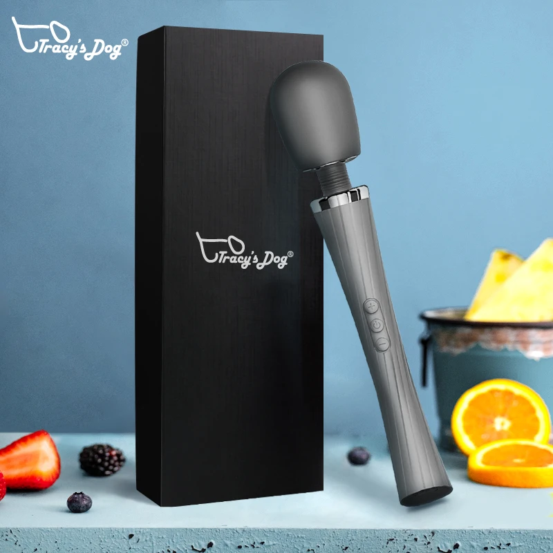 Трейси Собака беспроводные ручной душ палочка массажер с 5 вращения вибрирует