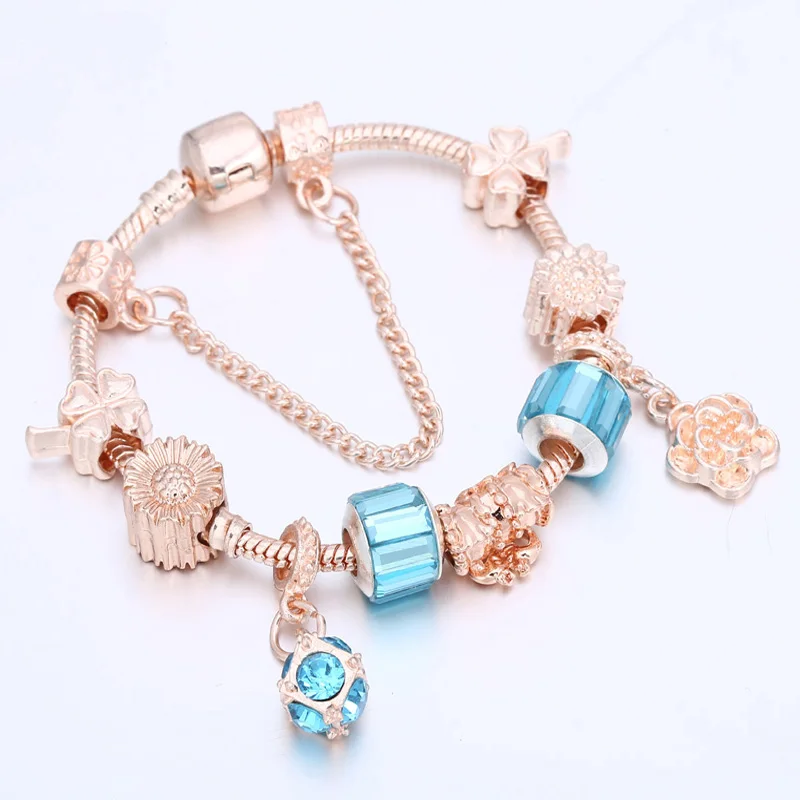 Boosbiy Dropshipping Европейский стиль моды сердце бусины чарм браслет подходит оригинальный для женщин ювелирных изделий Pulseras on.