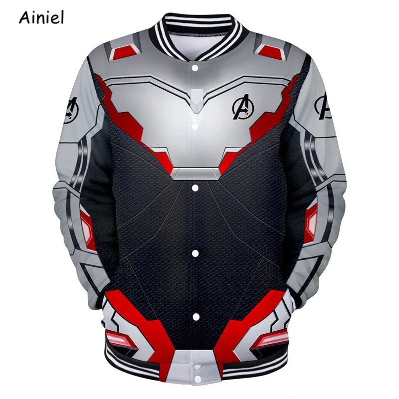 Endgame квантовая толстовка косплей костюм толстовки свитшот бейсбольная куртка