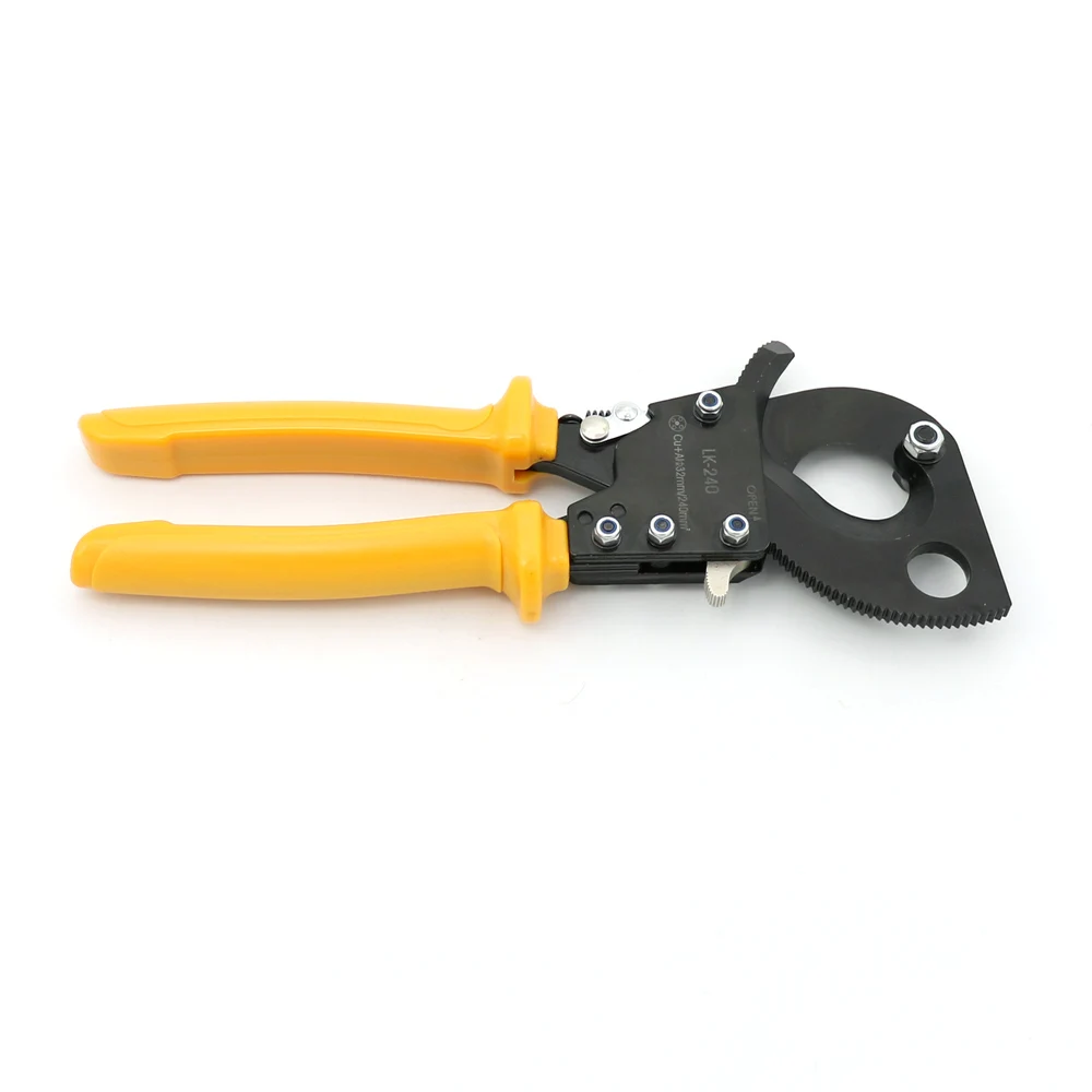 Новый Ratchet Кабельный Резак Cut до 240 mm2 Max кусачки ручной инструмент LK Бесплатная