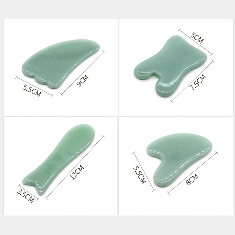 

Natural Jade Guasha Stone Board Facial Eye Guasha Plate Jade Face Massager Scraper Tool For Face Neck Back Body Pressure Therapy