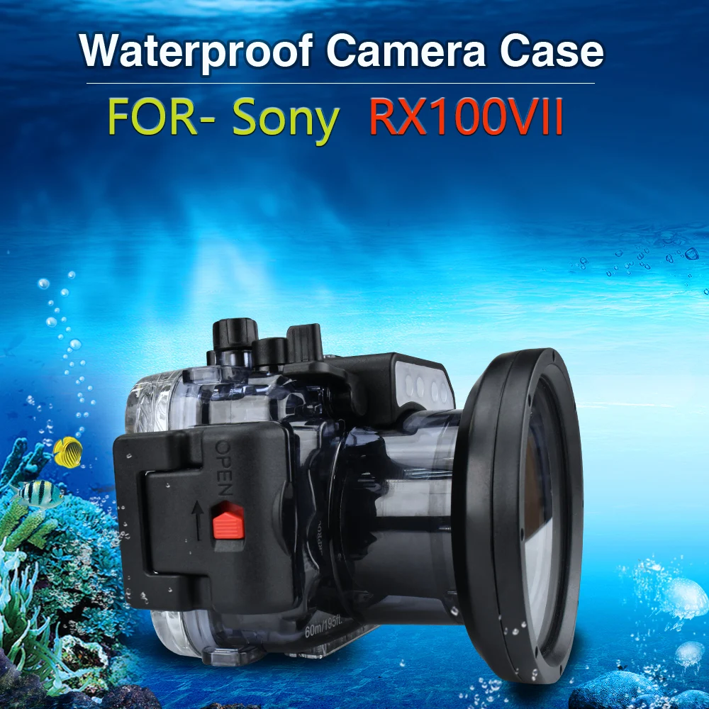 Водонепроницаемый корпус для камеры Sony RX100 Mark 7 VII60m подводный чехол дайвинга