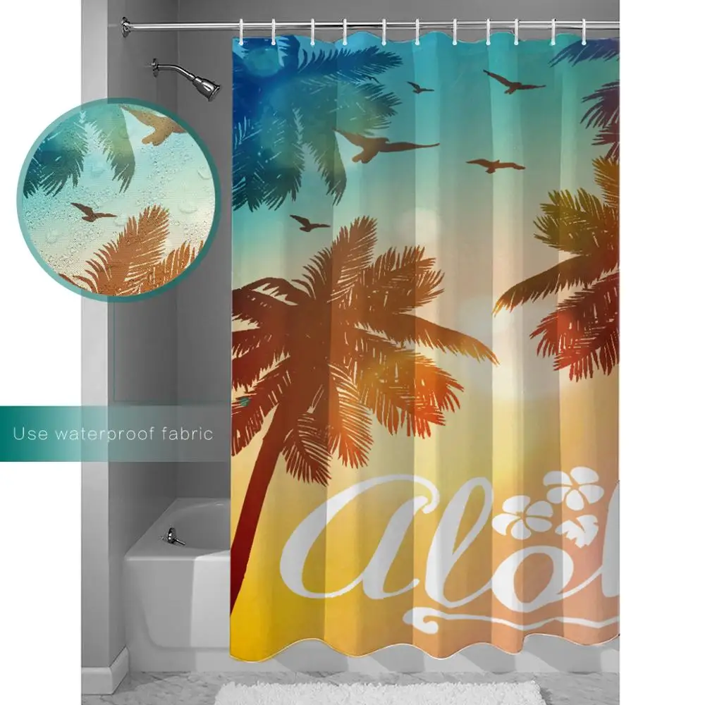 Водонепроницаемые занавески для душа пляжные шторы свадьбы дня рождения