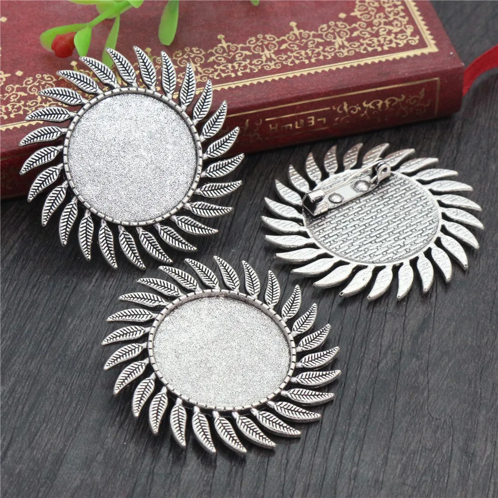 Новая мода 5 шт 25 мм Внутренний размер Античная Посеребренная и бронзовая Модная