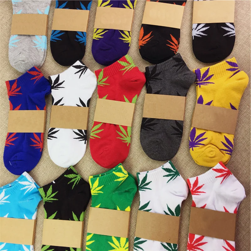 Короткие носки с кленовыми листьями в стиле хип хоп для мужчин и женщин уличные