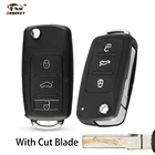 Чехол-книжка для ключа автомобиля, для VOLKSWAGEN polo passat b5, Tiguan, Golf, Skoda, VW