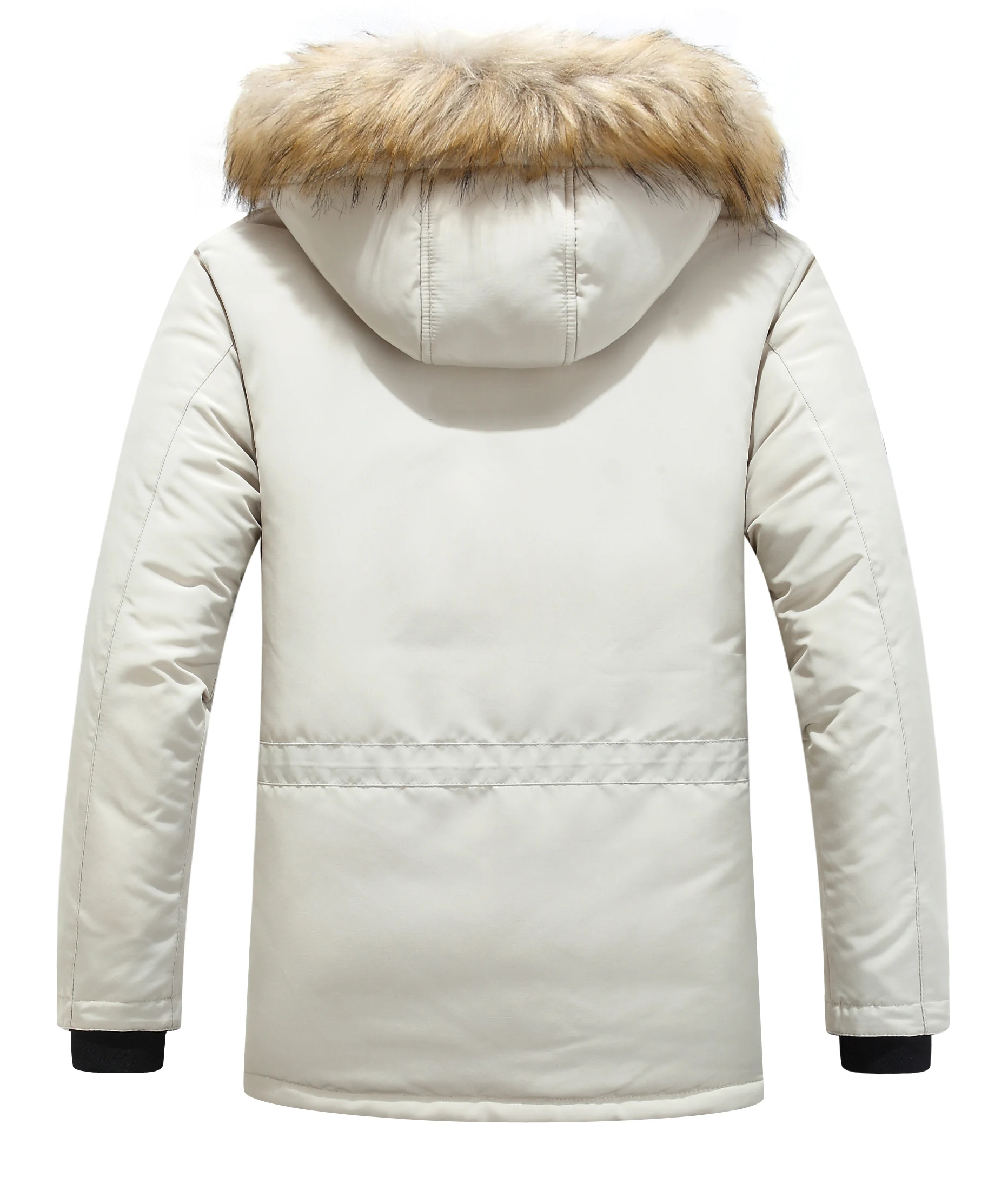 Открытый Для мужчин зимние пальто с мехом верхняя одежда капюшоном Повседневное