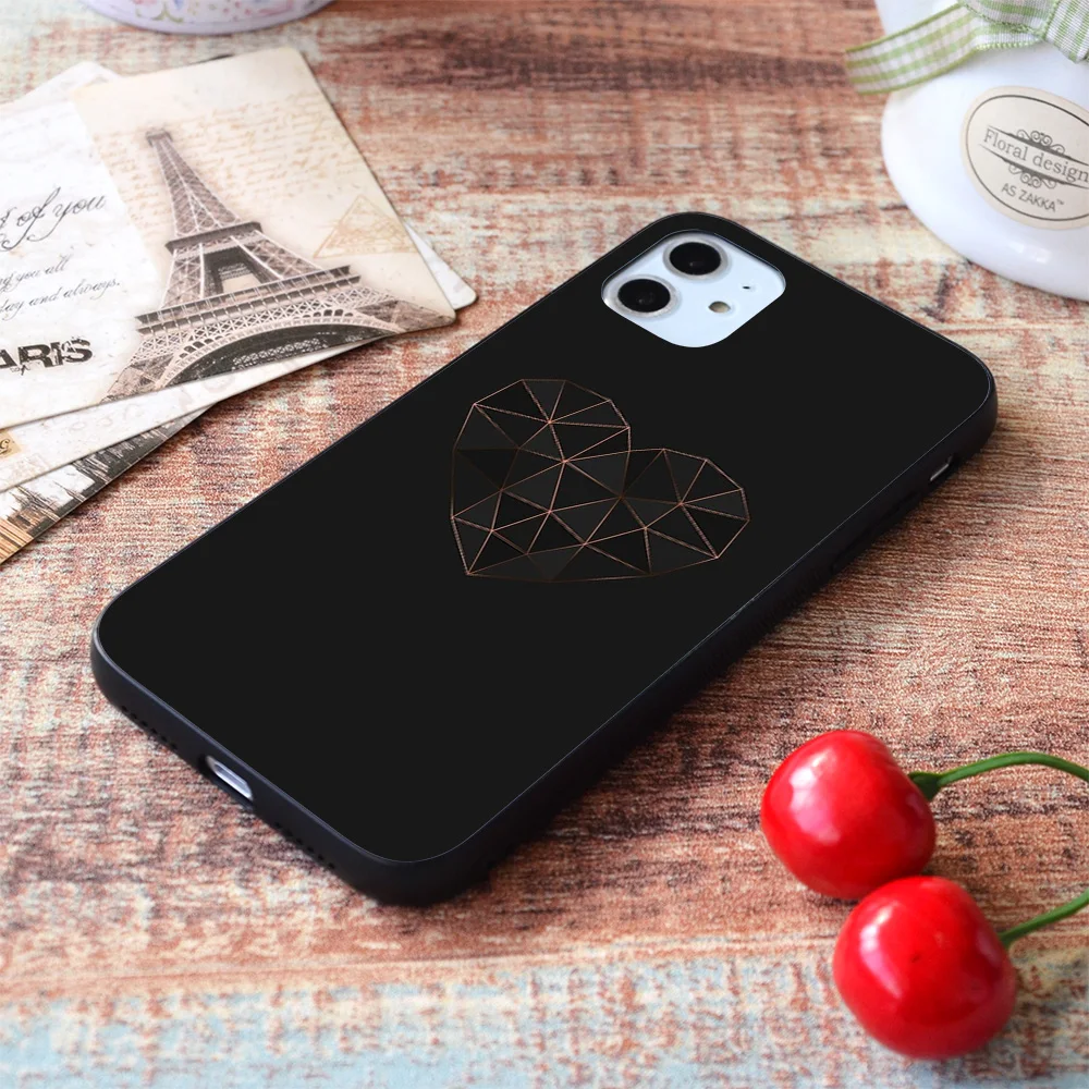 

For iPhone Kintsugi - Gold Rose Soft TPU Border Apple iPhone Case