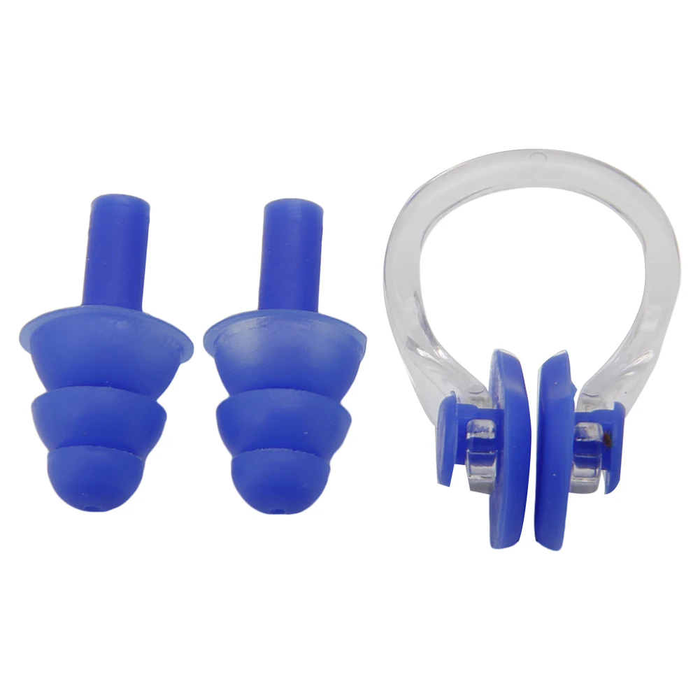 

Swimming Waterproof Soft Silicone Set Soft Nose Clip + Ear Plug Earplug Tool R58B