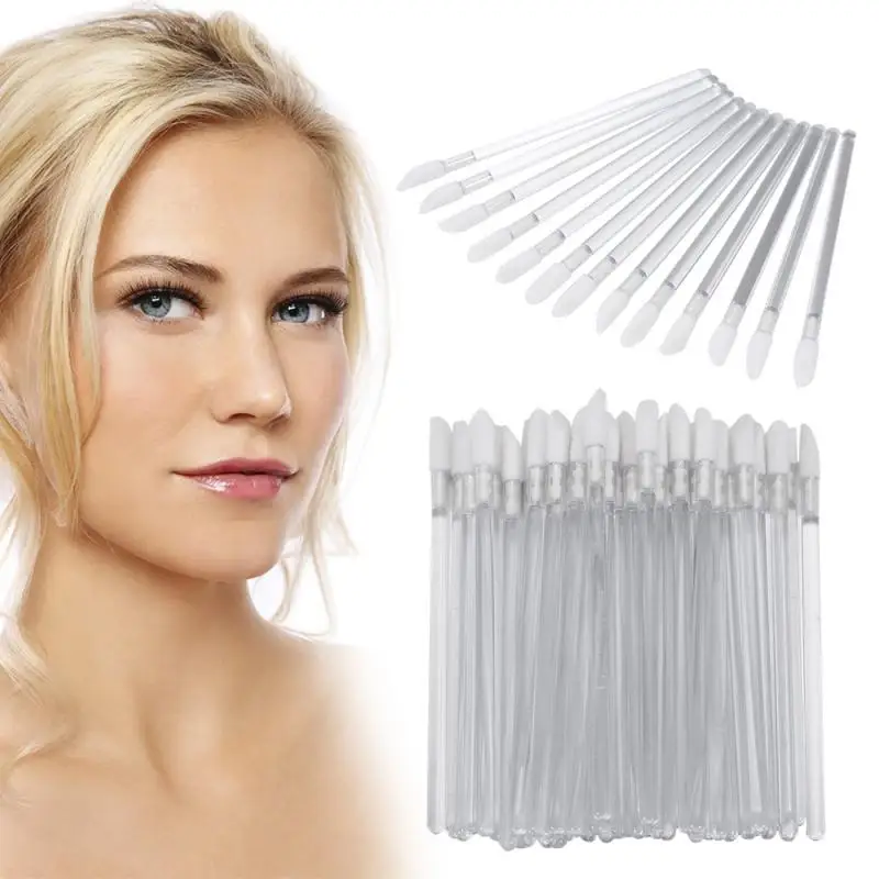 100 шт Одноразовые кисточки для губ блеск аппликатор палочка щетка Одноразовая