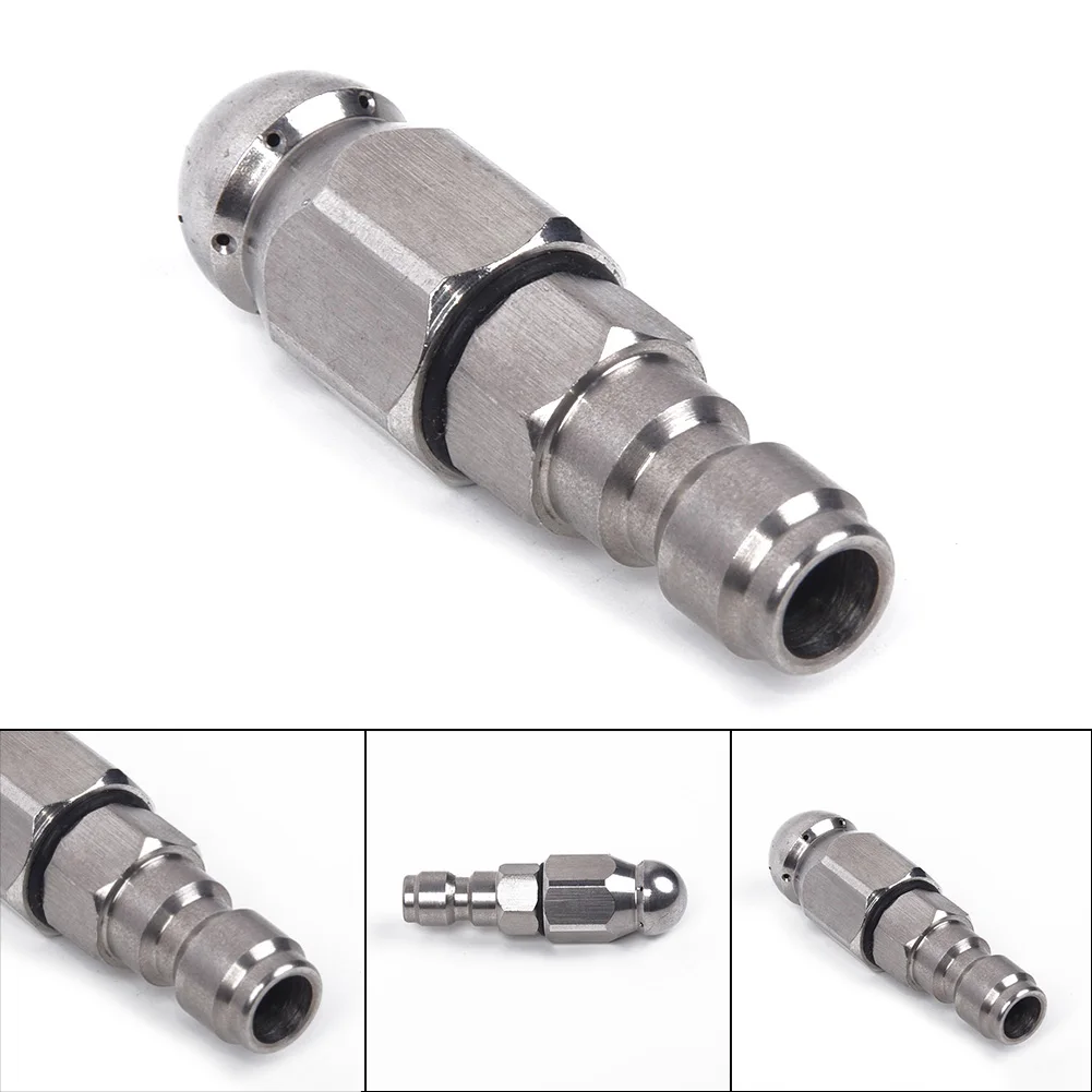 

Front 1 And Back 6 1/4inch Connector Rotating Quick Cleaning Jetter Nozzle 1pc