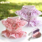 Платье-портупея с D-образным вырезом для маленьких собак, милая Роскошная Цветочная кружевная одежда для щенков, для чихуахуа, Йорка