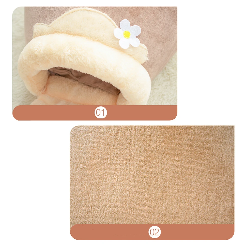 Складная кровать для кошки в форме медового горшка зимний теплый спальный коврик