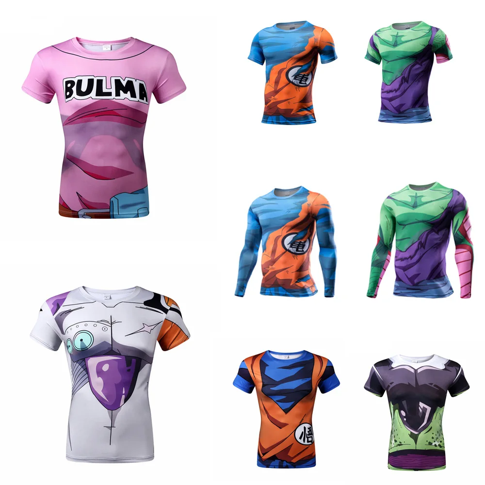 

2021 Summer New Men's 3d Printing Running Fitness Tee Anime Costume Cosplay Sports Compression Short Sleeve T-Shirts Breathable