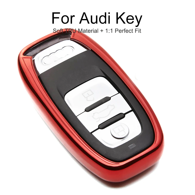 Новинка Мягкий ТПУ чехол для автомобильного брелка ключей Audi Q7 A6 C6 4F RS3 A3 8P 8V A4 B8 Sline