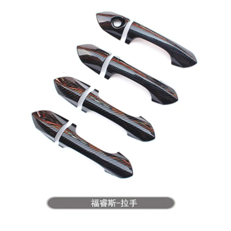 

for Ford ESCORT 2015-2019 Car styling ABS Carbon fiber car Door Handle Bowl Door handle Protective covering Cover Trim