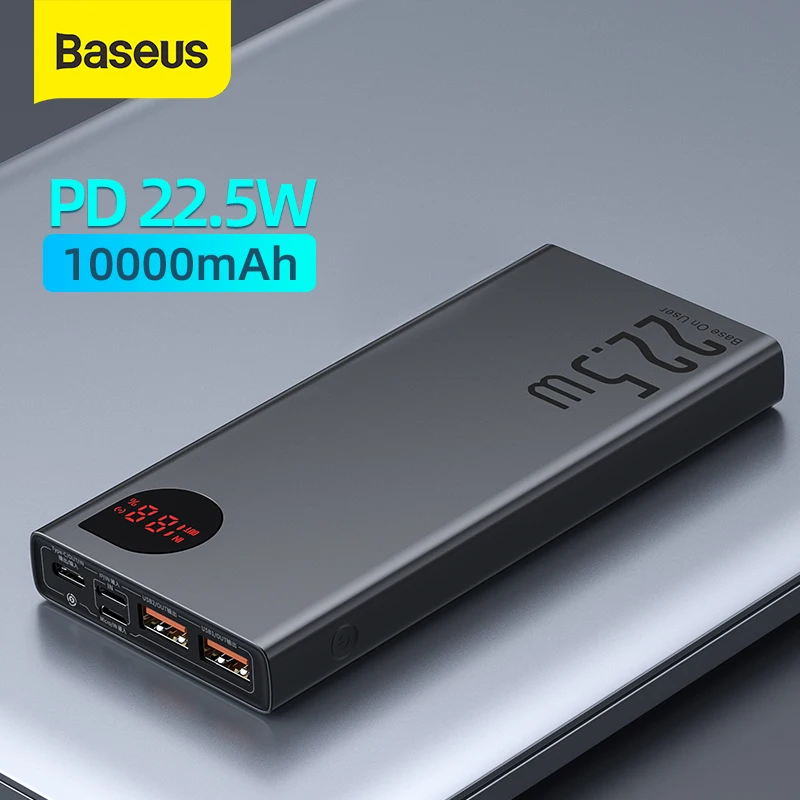 Baseus-Bater&iacute;a port&aacute;til de carga r&aacute;pida, cargador Power Bank con PD 10000mAh 20 W, para iPhone 12 Pro, Xiaomi y Huawei-0