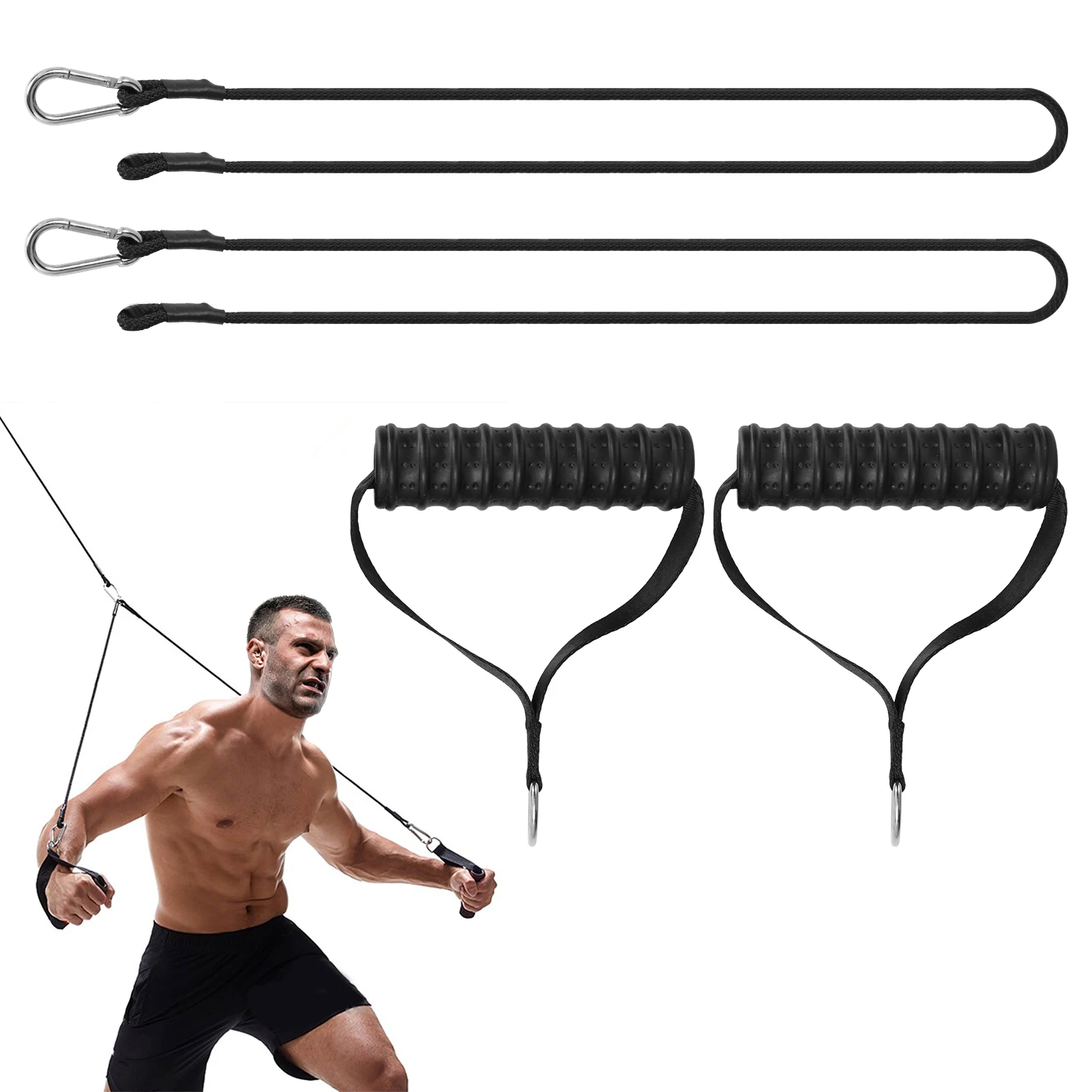 

Pull Down Rope Gym Muscle Training Cable Comprehensive Fitness Muscle Trainer Rope Tension Strength Extensions Fitness Equipment