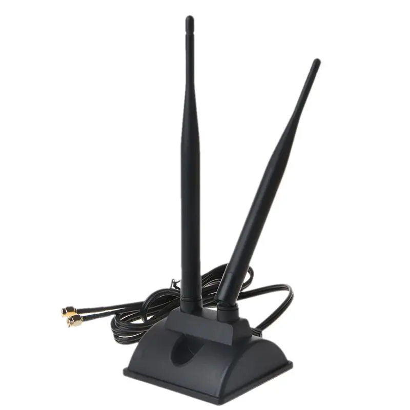 

Dual Antenna 6DBi Omni RP-SMA Plug Male for Indoor WiFi Wireless Range Signal