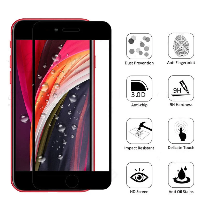 Защитное закаленное стекло для iPhone SE2 SE 2nd полная защита экрана iphone aifon se2