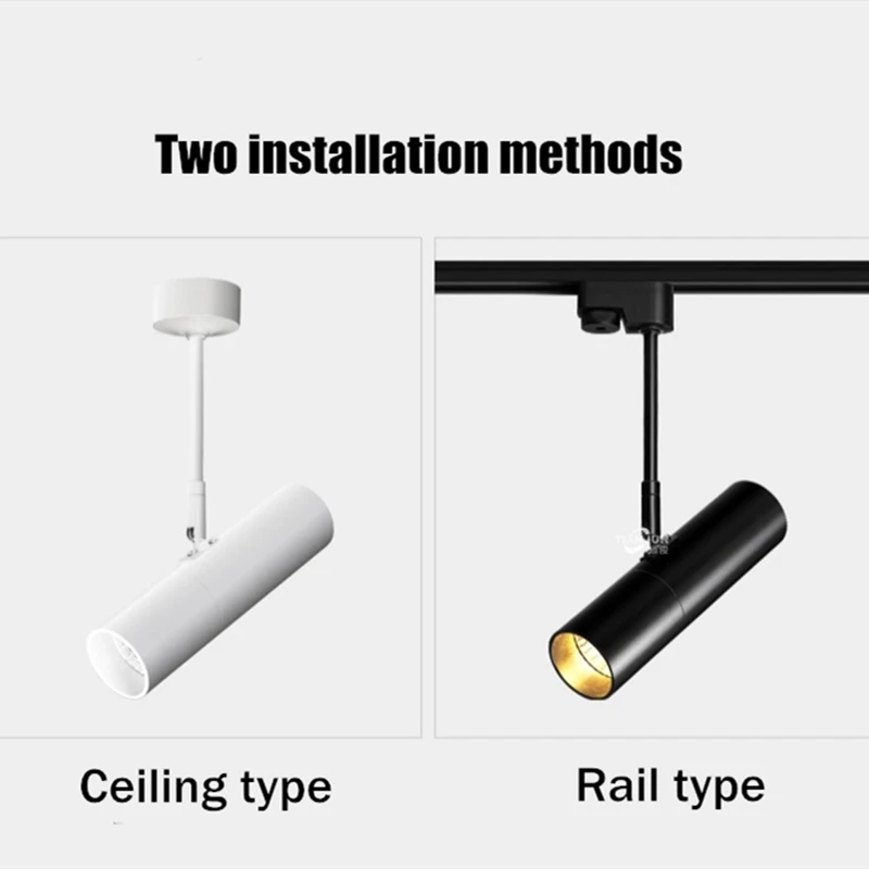 Приглушаемый Светодиодный точечный светильник с длинным полюсом лампа COB