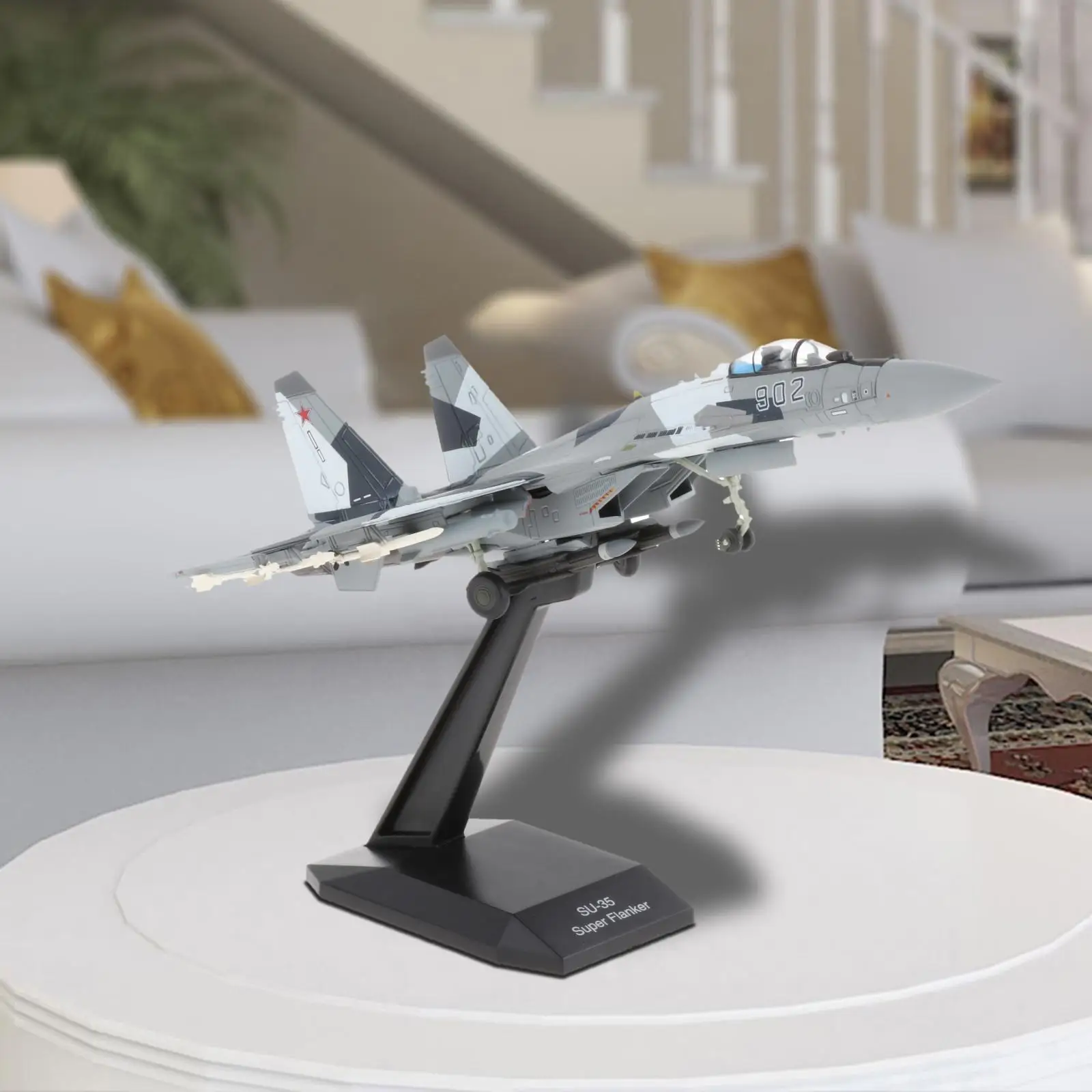 Модель самолета из сплава Sukhoi в масштабе 1:100 с подставкой и украшением для дома |