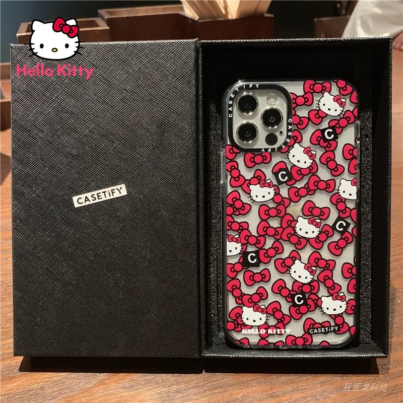

Kawaii Hello Kitty Case for Iphone 13 13Pro 13Promax 7 8P X Xr Xs Xsmax 11 12Pro Personalized Transparent Anti-Drop Soft Cover