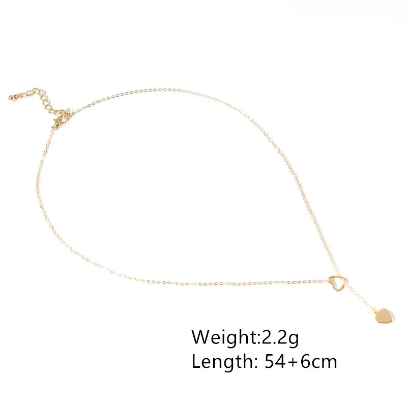 

Fashion Jewelry Gold Color Love Heart Long Pendant Necklace Adjustable Chain Necklace for Women Wedding Jewelry Wholesale