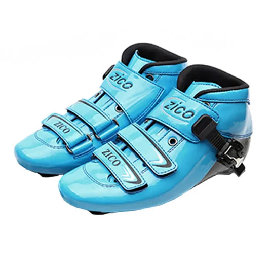 Blue Bright JK ZICO скоростные роликовые коньки из углеродного волокна профессиональные 4 колеса гоночные коньки для детей и взрослых Patins роликовые коньки SH48 - Цвет: Blue Bright