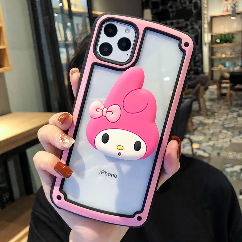 Тёмно-синий Для iphone XS Max X XR Sailor moon sakura melody полное покрытие Броня чехол для iphone 11 pro 8 plus 7 6S противоударный чехол+ подставка - Цвет: Тёмно-синий