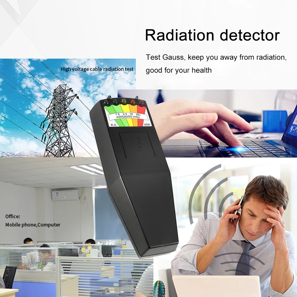 KII K2 Electromagnetic Field EMF Gauss Meter Ghost Hunting Detector Portable Magnetic 5 LED | Инструменты