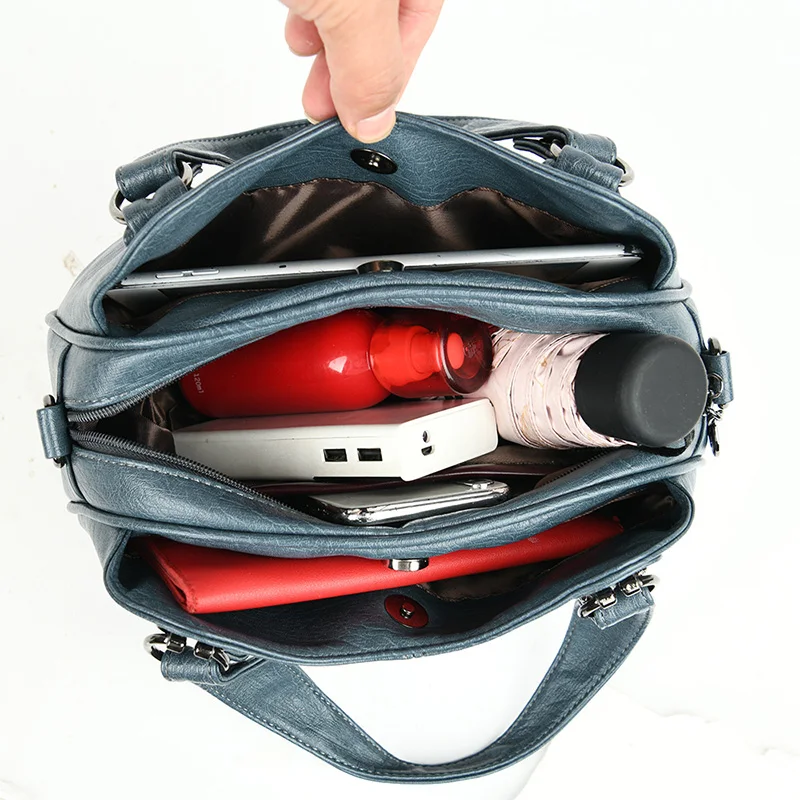 Модные женские сумки через плечо кожаная сумка высокого качества вместительные