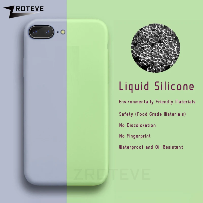 Чехол ZROTEVE для iPhone 8 7 6 S Plus жидкий силикон Apple гладкий SE 2020 чехлы |