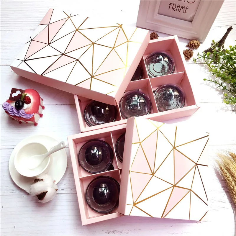 

5Pcs Creative Gift Box Irregular Diamo Pattern Paper Bag Dragee Cookies Chocolate Cake Packaging Wedding Party Supplies 4/6Pack