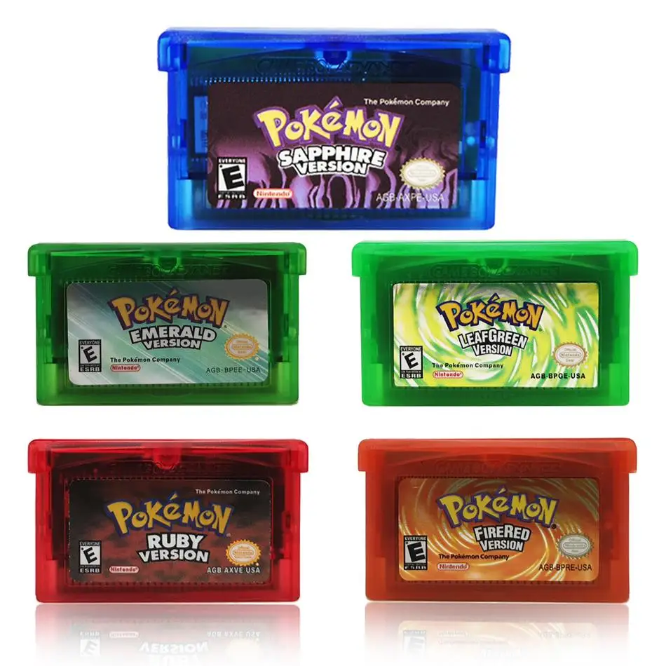 Cartucho de consola de Pok&eacute;mon NDSL, GB, GBC, GBM, GBA SP, juego cl&aacute;sico, versi&oacute;n colorida en ingl&eacute;s-0