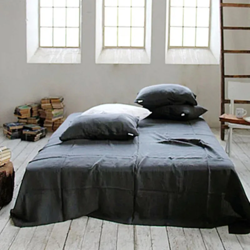 Комплект постельного белья из 4 предметов 100% лен (1 пододеяльник 1 простыня 2