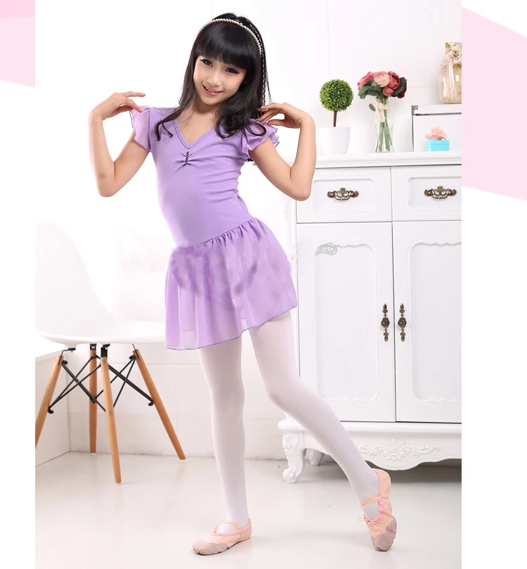 Балетное трико для девочек балетное гимнастическое платье-пачка Детские