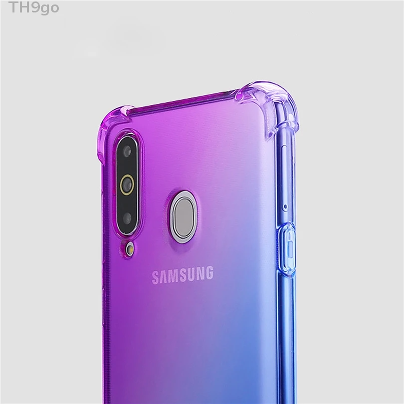 Gradient Phone Case For Samsung A10 A30 A50 A6+ A7 A8+ A9 2018 Shockproof Clear Soft TPU Cover |