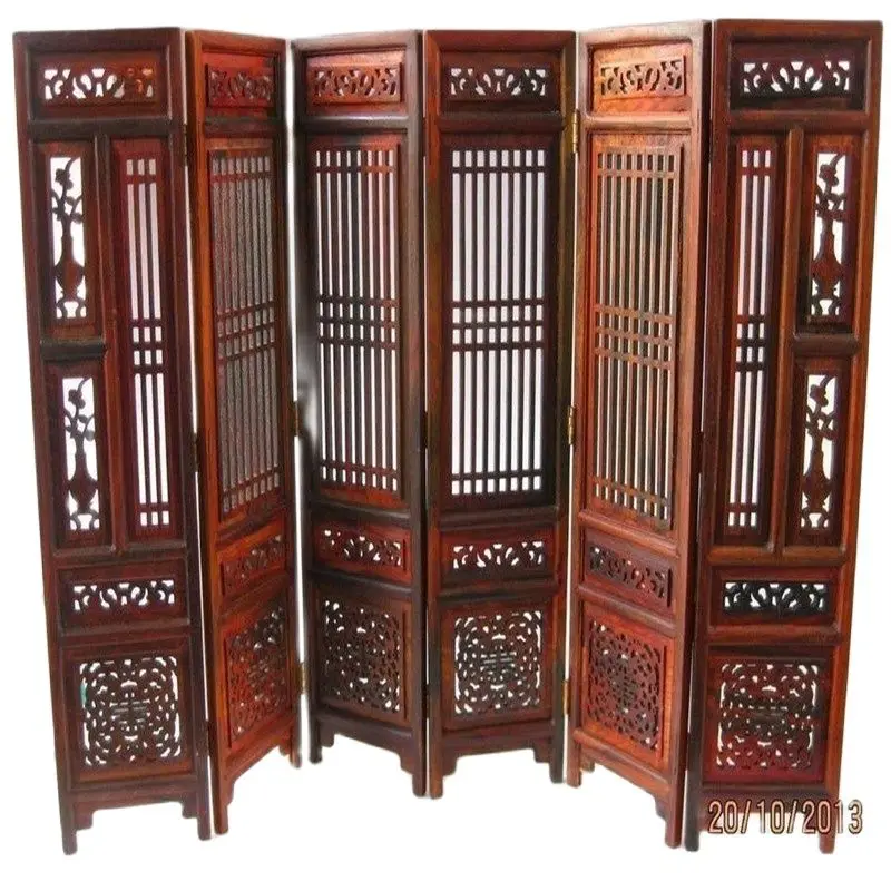 

Hand-Carved Chinese Boxwood & Sculpture Folding Screen