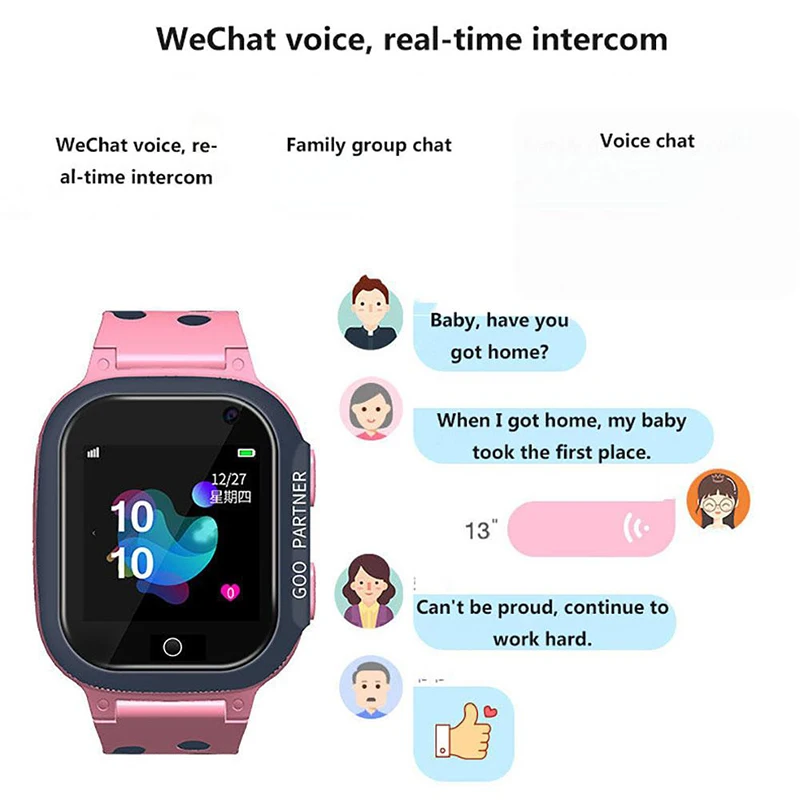

Children's Smart Watch SOS Phone Watch For Kids With Sim Card 1.44'' Touch Screen GPS Tracker Information Push Anti-Lost Watch