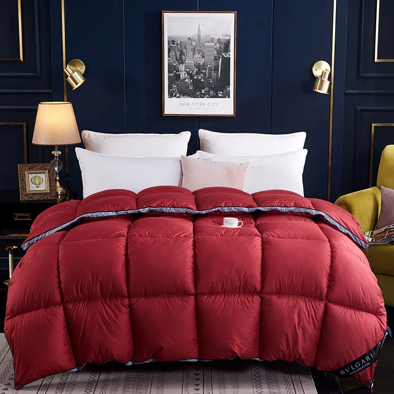 Высокое качество разноцветное пуховое одеяло пододеяльник King queen двойной размер