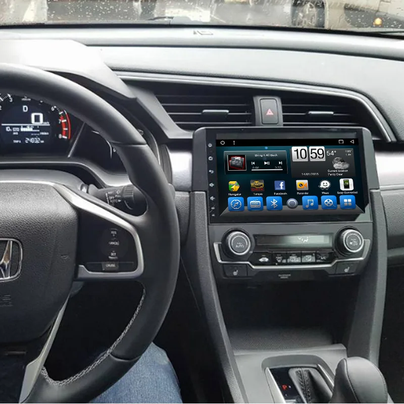 YAZH Android 1080*600 Автомобильный мультимедийный СБ Navi для Honda civic 2016 2017 2018 автомобильный