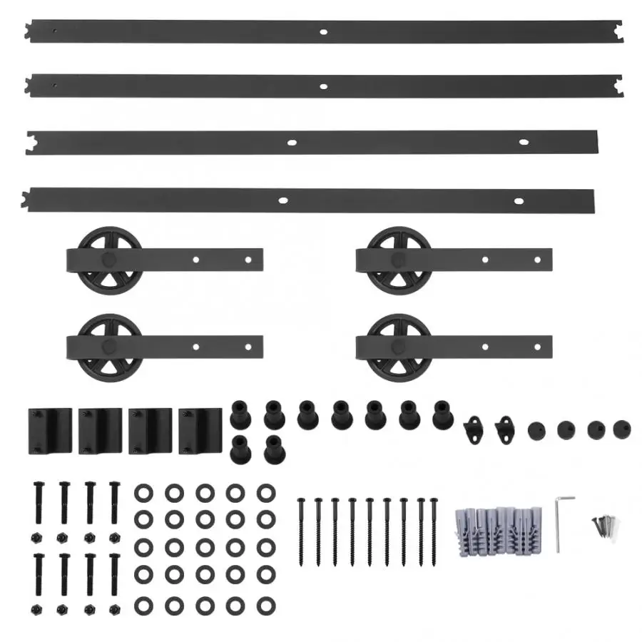 12 футов двойная дверь Сращивание круглое колесо углеродистая сталь сарая