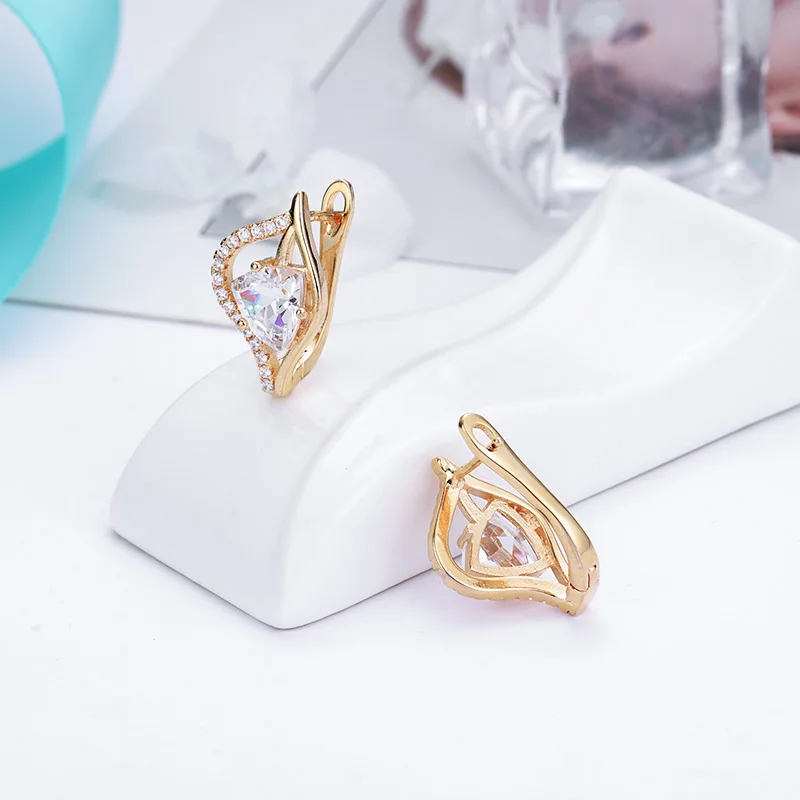 Женские серьги-пусеты MAIKALE геометрические серьги золотого и медного цвета с